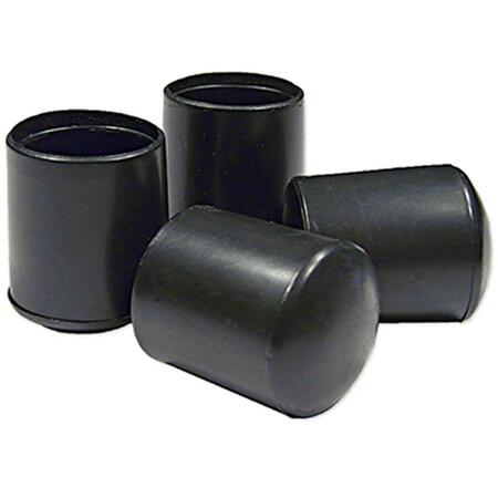 RICHELIEU AMERICA 0.75 in. TruGuard Vinyl Leg Tip, Black , 4PK 235890